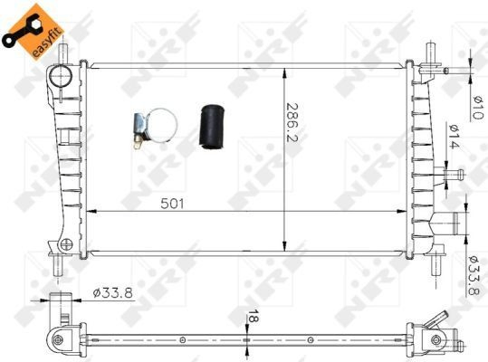 Купить Радиатор Форд Фиеста Mk4 JAS, JBS