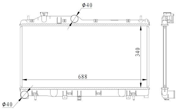 Купить Радиатор Субару Аутбек III B13, BP