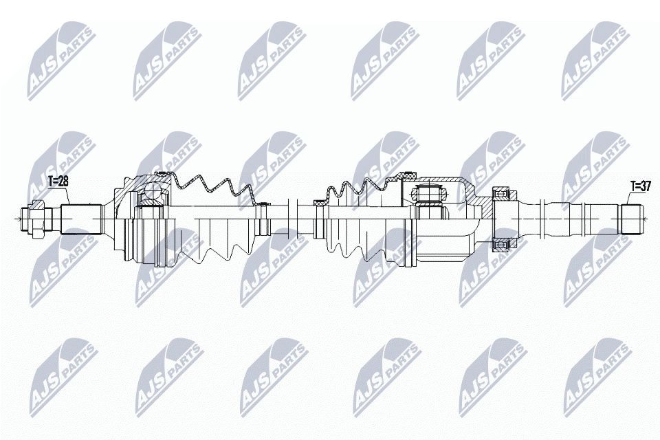 Полуось передняя, правая на Peugeot 308 II LB, LP, LW, LH, L3