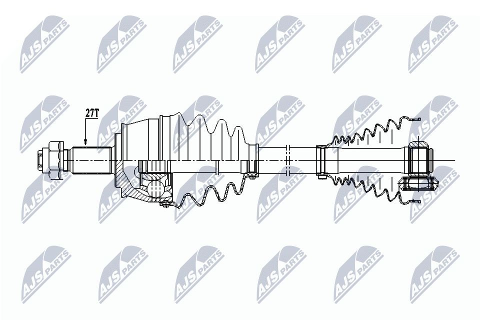  Полуось передняя Fiat Doblo 2