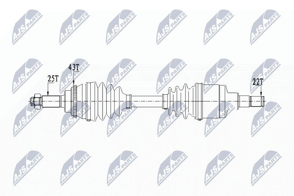 Левая полуось 4410286G60000 Suzuki