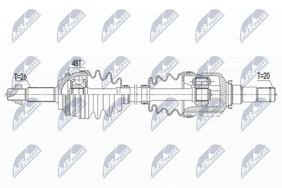 Полуось передняя левая на Toyota Prius  NHW20