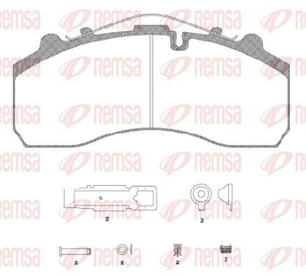 JCA63720 Remsa Колодки передние