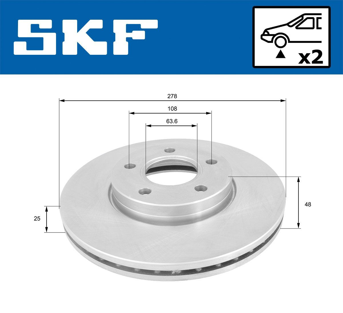 Купить VKBD80103V2 SKF Ротор тормозной