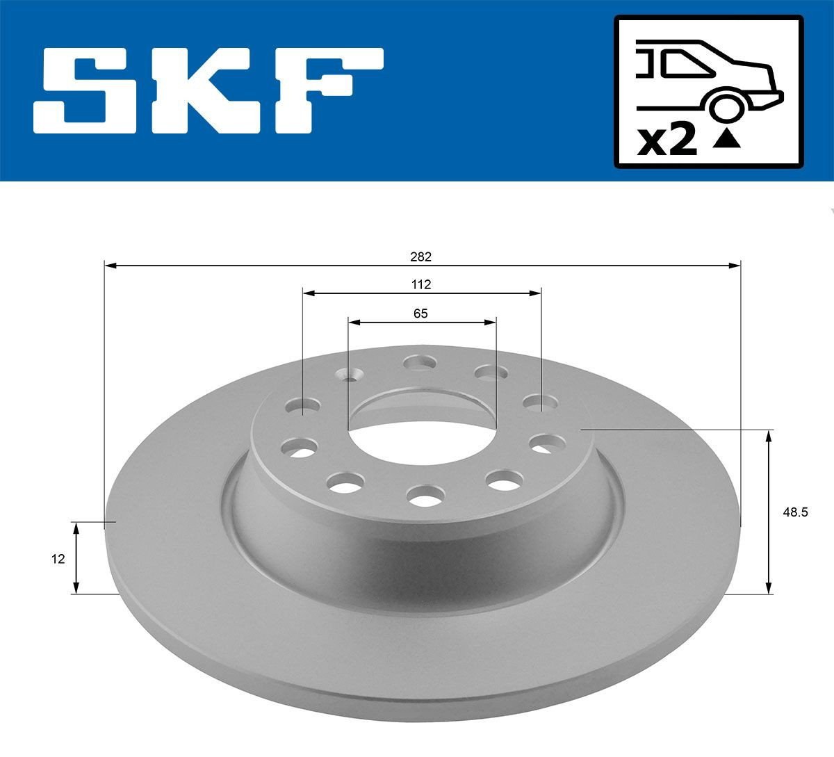 Задний дисковый тормоз SKF VKBD90014S2