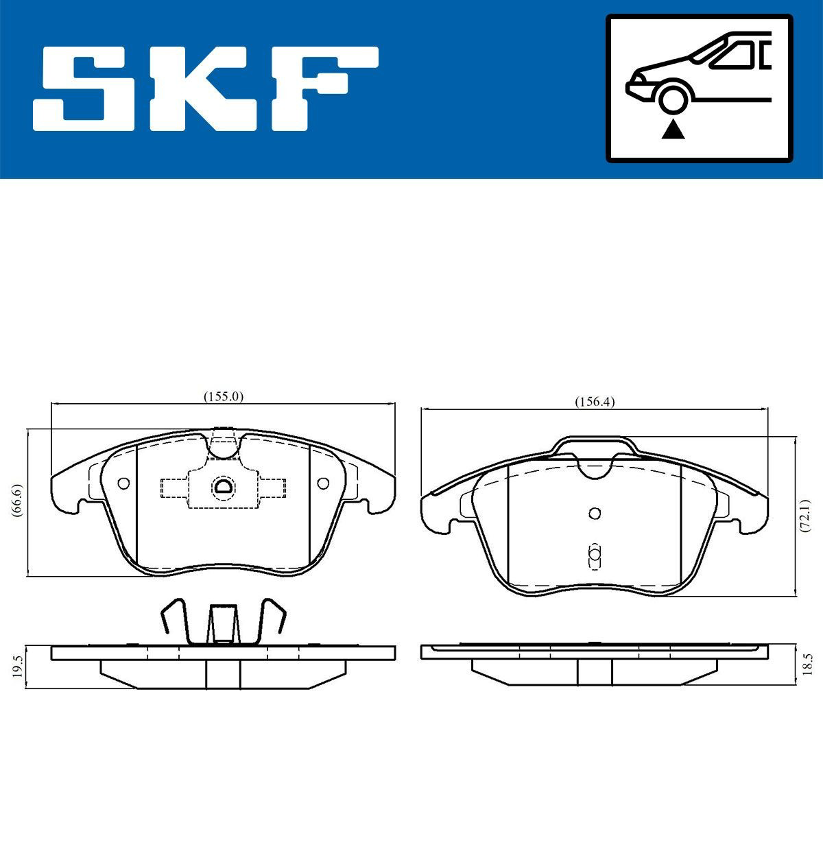 VKBP80049 SKF Колодки передние