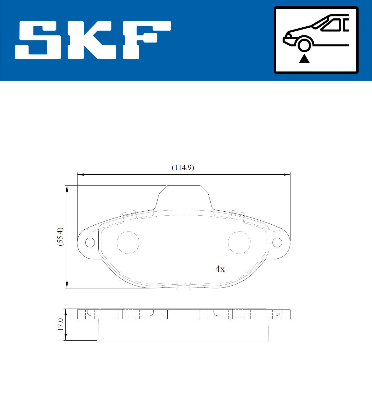 Колодки SKF VKBP80162E цена, от 17.01 USD