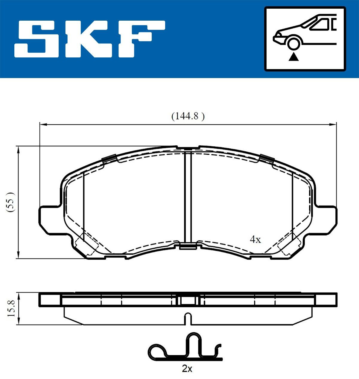 Купить VKBP80169A SKF Колодки тормозные