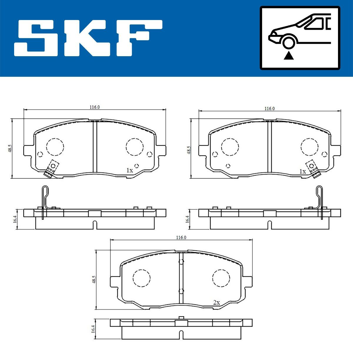 Колодки SKF VKBP80567A цена, от 18.62 USD