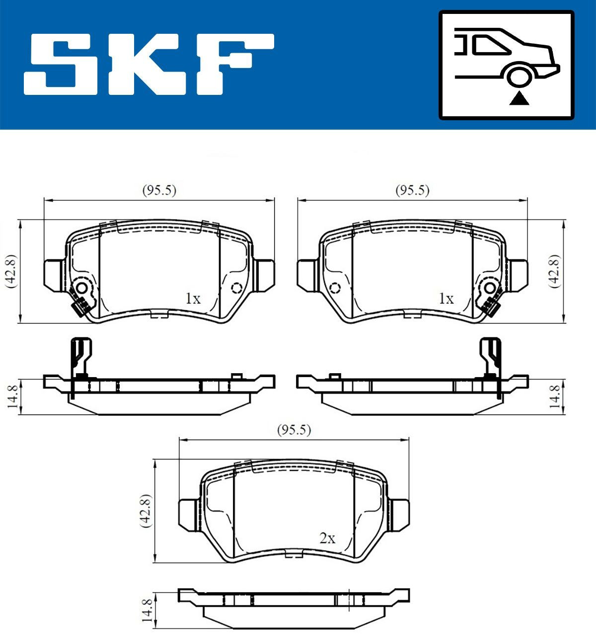 VKBP90032A SKF Колодки тормозные дисковые комплект