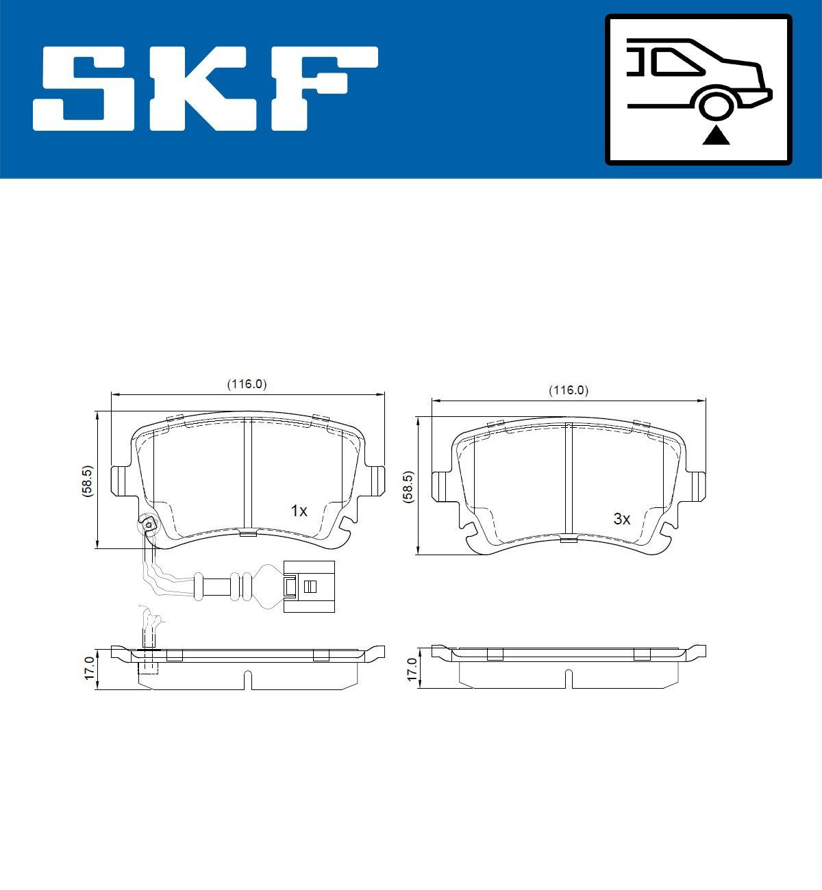 VKBP90066E SKF Колодки тормозные дисковые комплект
