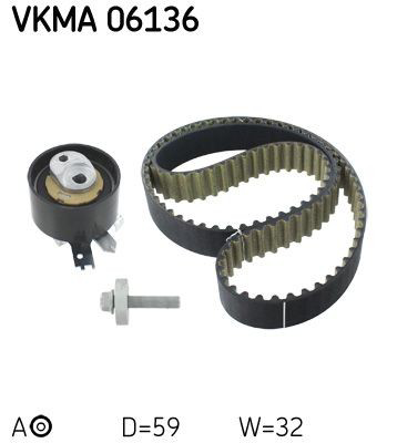 VKMA06136 SKF Комплект ремня ГРМ