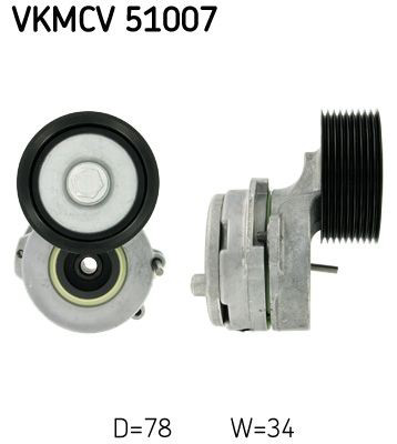 VKMCV51007 SKF Натяжитель клинового ремня