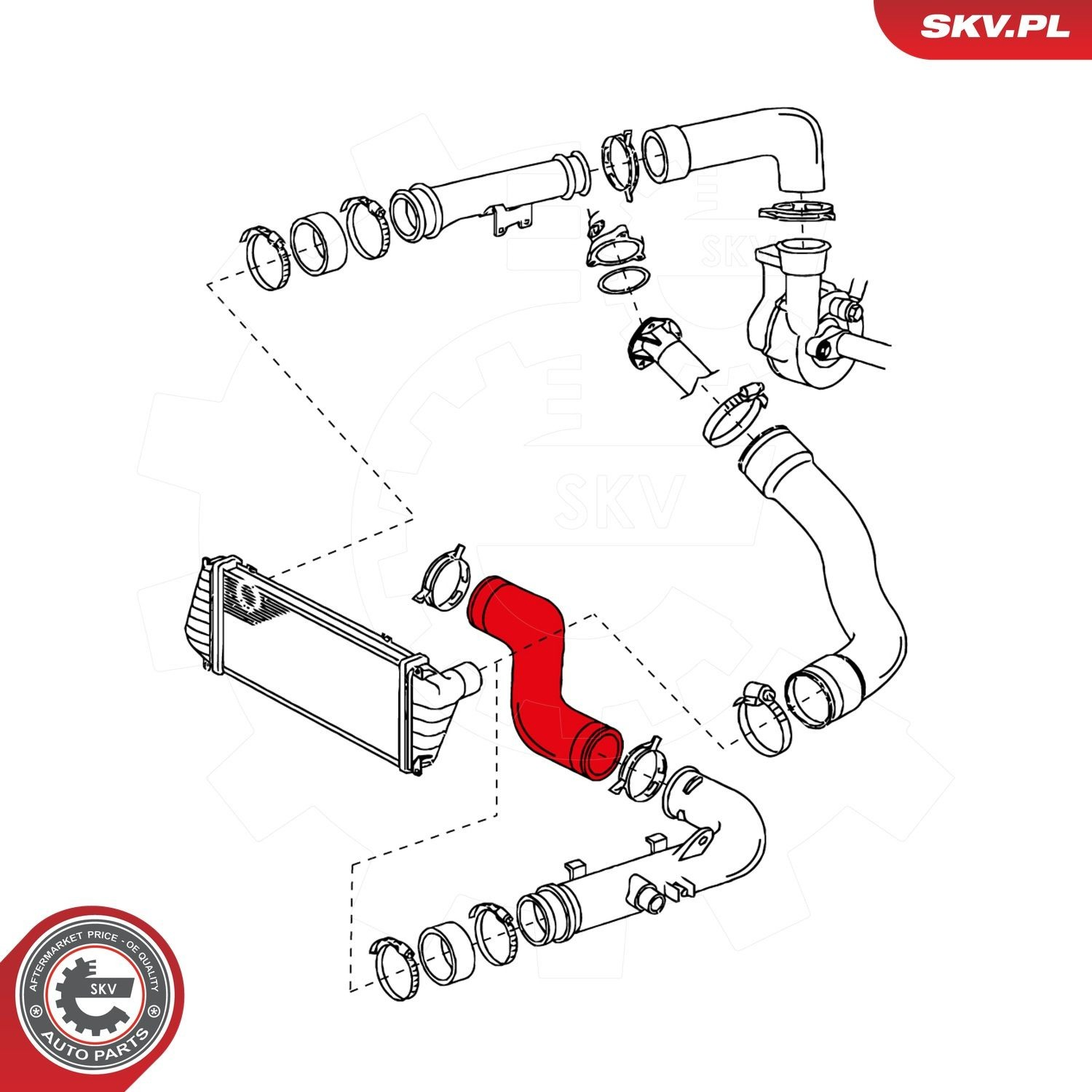 Купить 24SKV064 SKV Патрубок интеркулера
