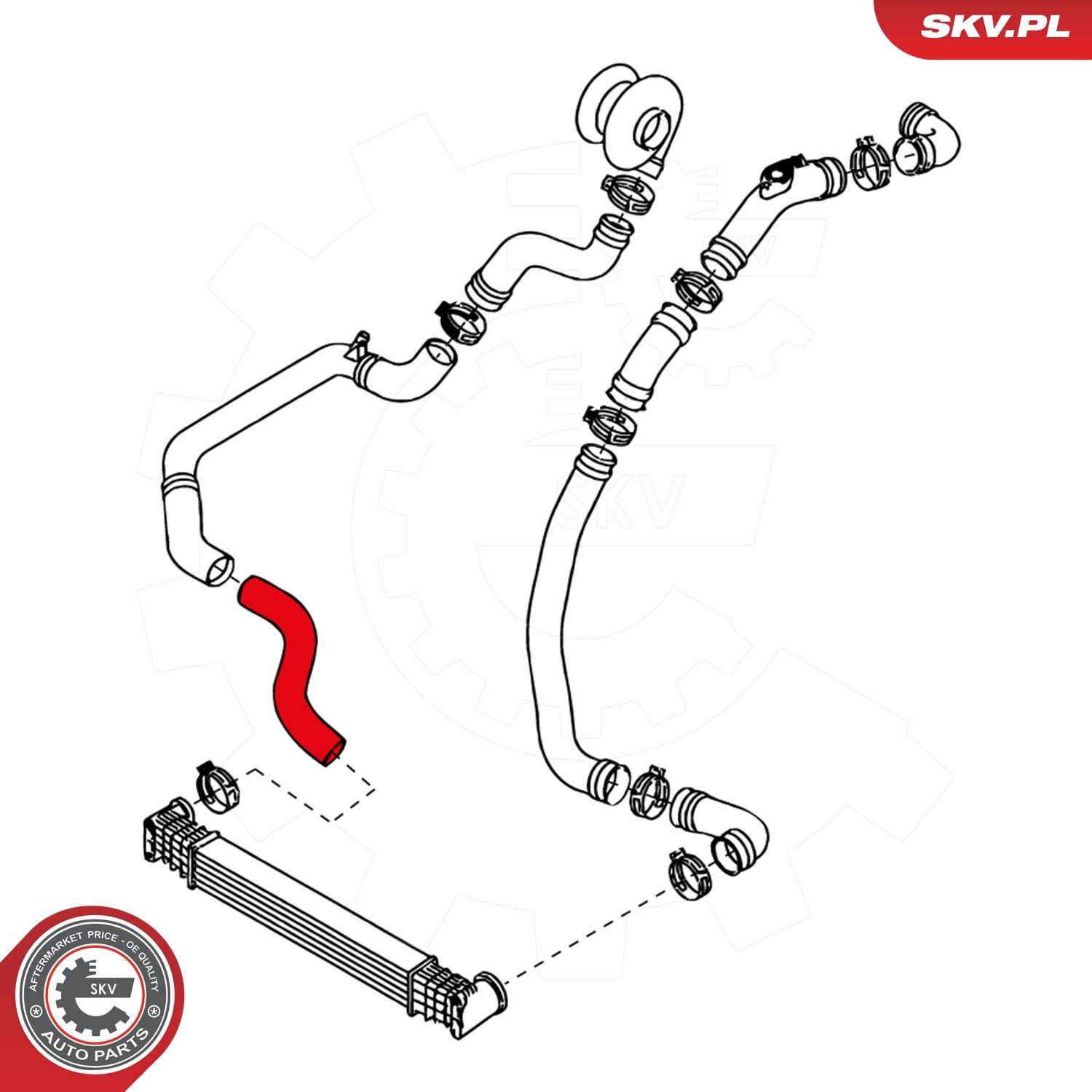 Патрубок интеркулера 24SKV104 SKV