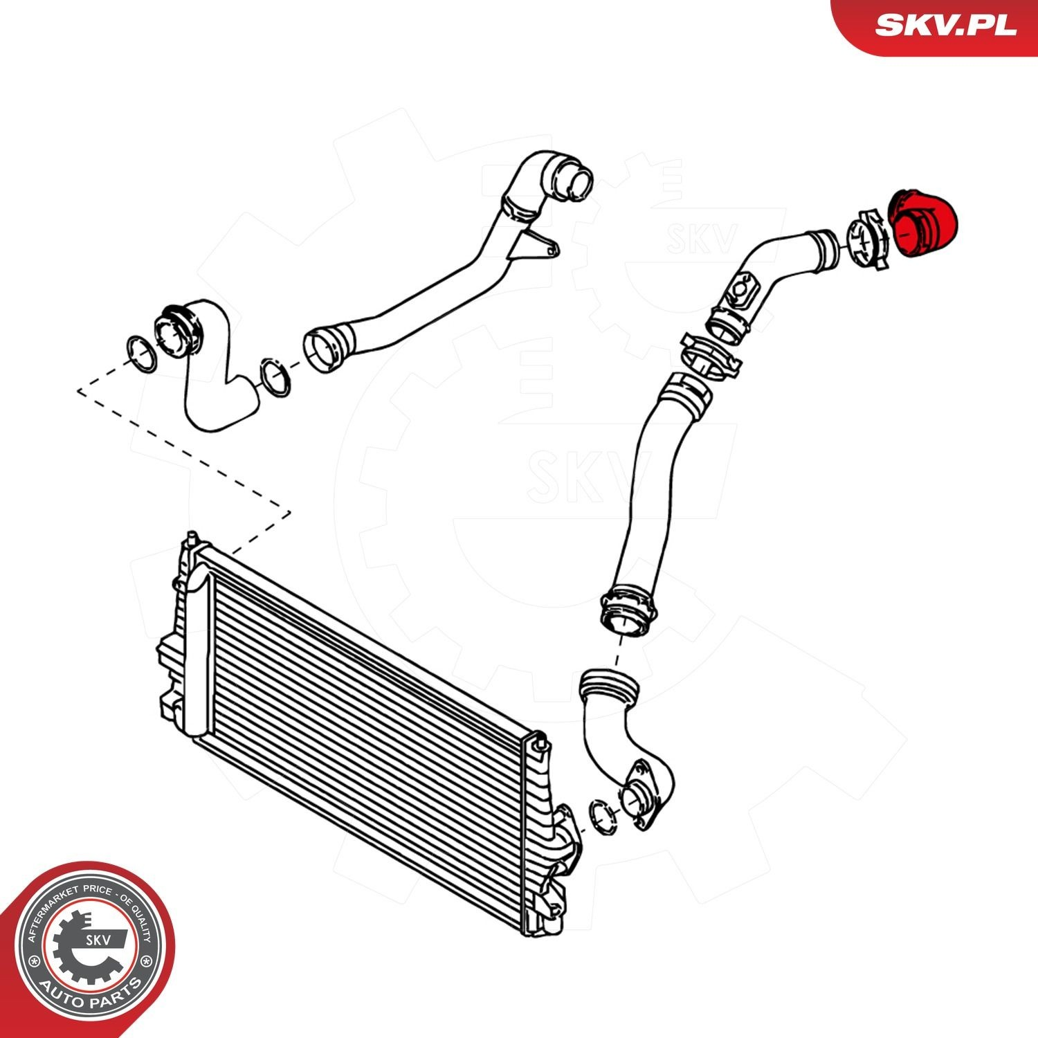 Патрубок дроссельной заслонки 24SKV157 SKV