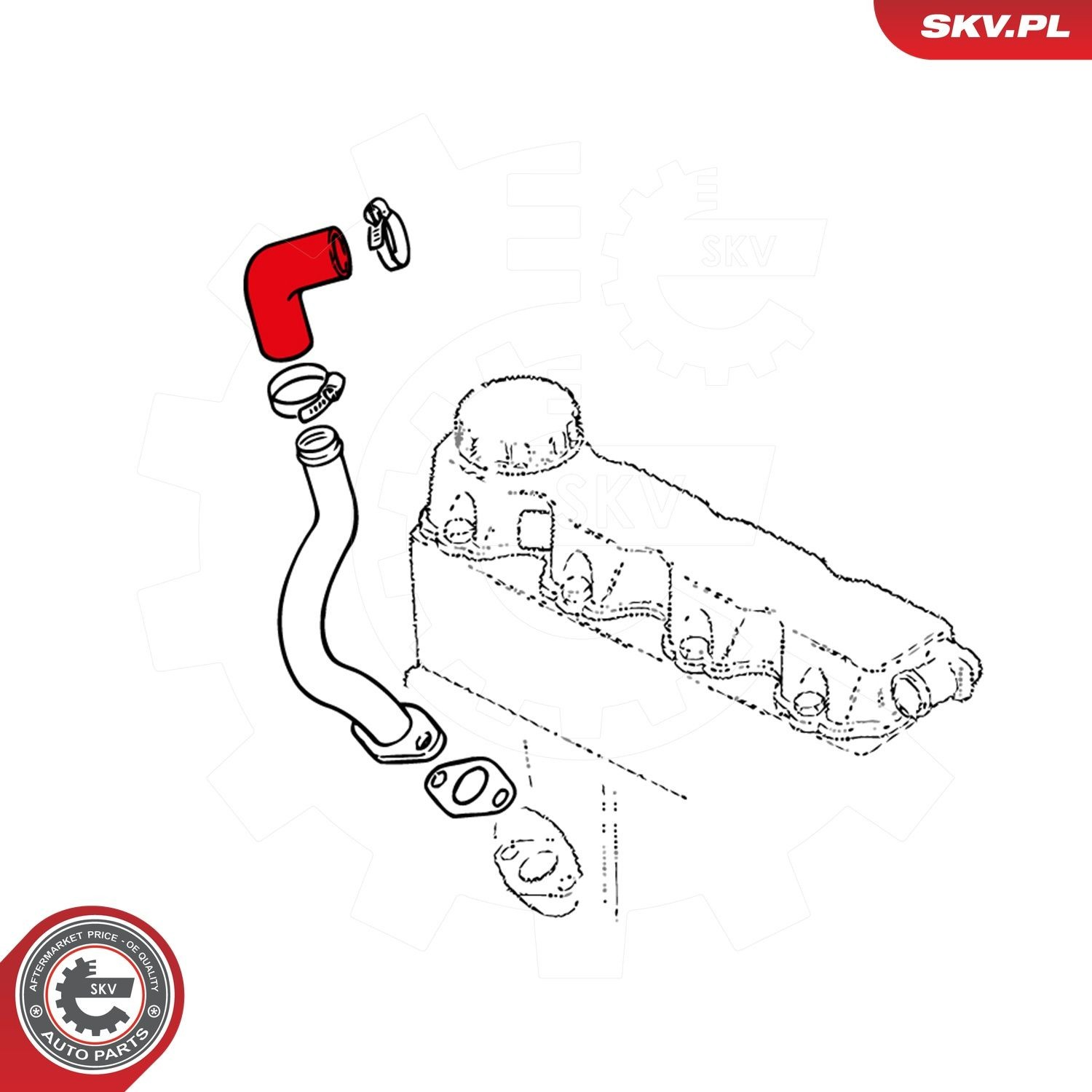 Купить 24SKV206 SKV Трубка картера воздушная