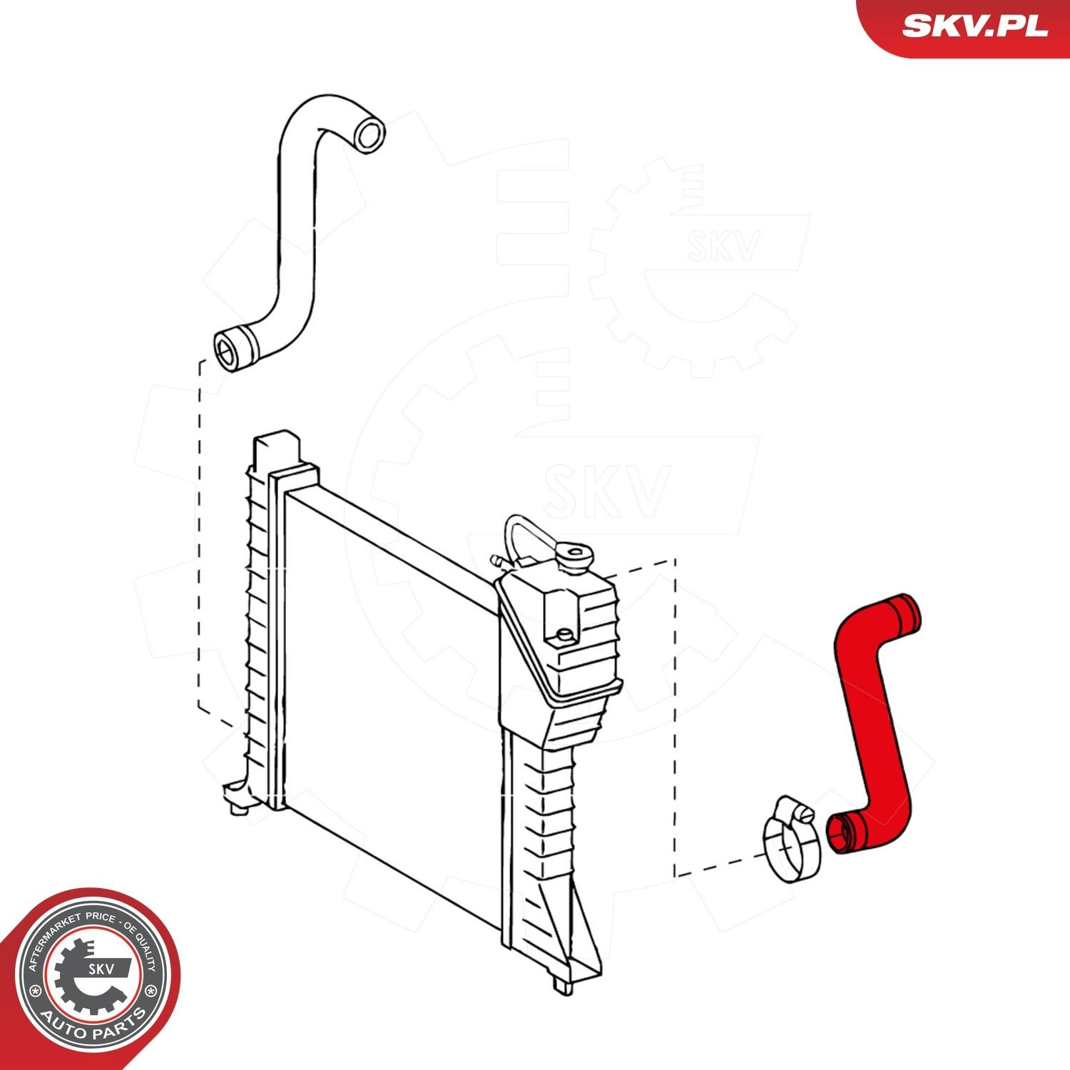 Патрубок радиатора 24SKV343 SKV