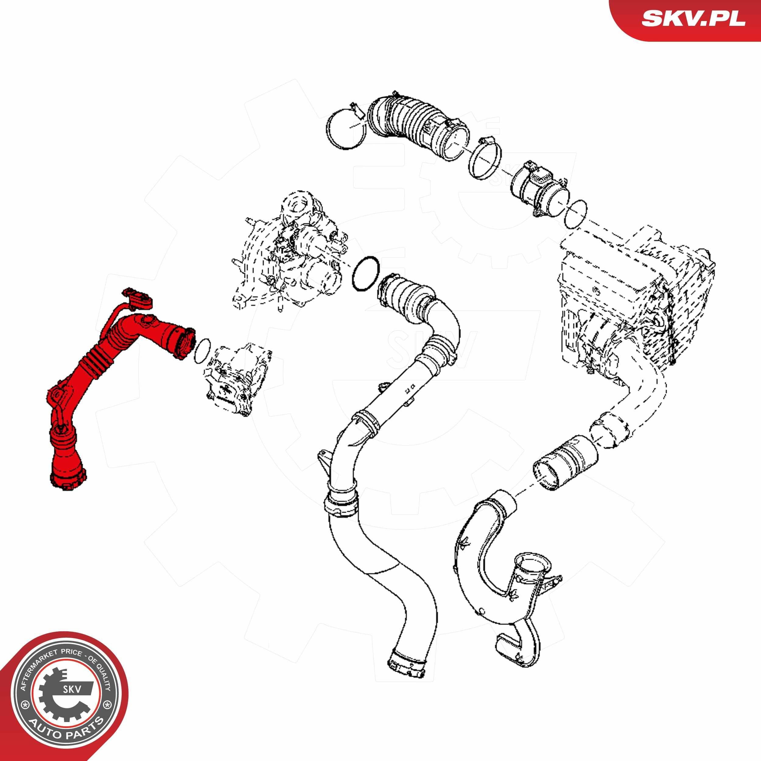 Шланг/патрубок интеркуллера SKV 24SKV510 цена, от 80.13 USD