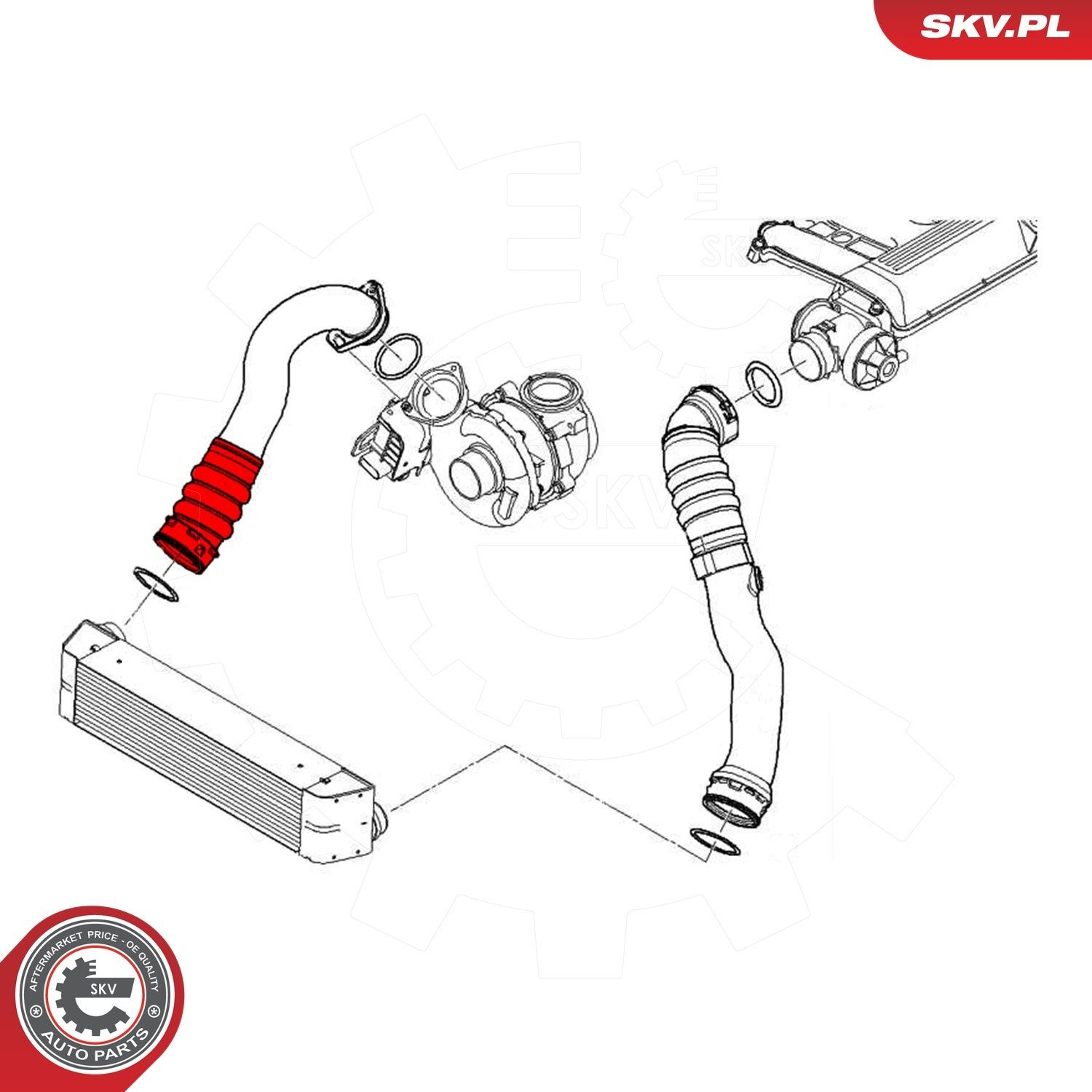 Патрубок интеркулера 24SKV542 SKV