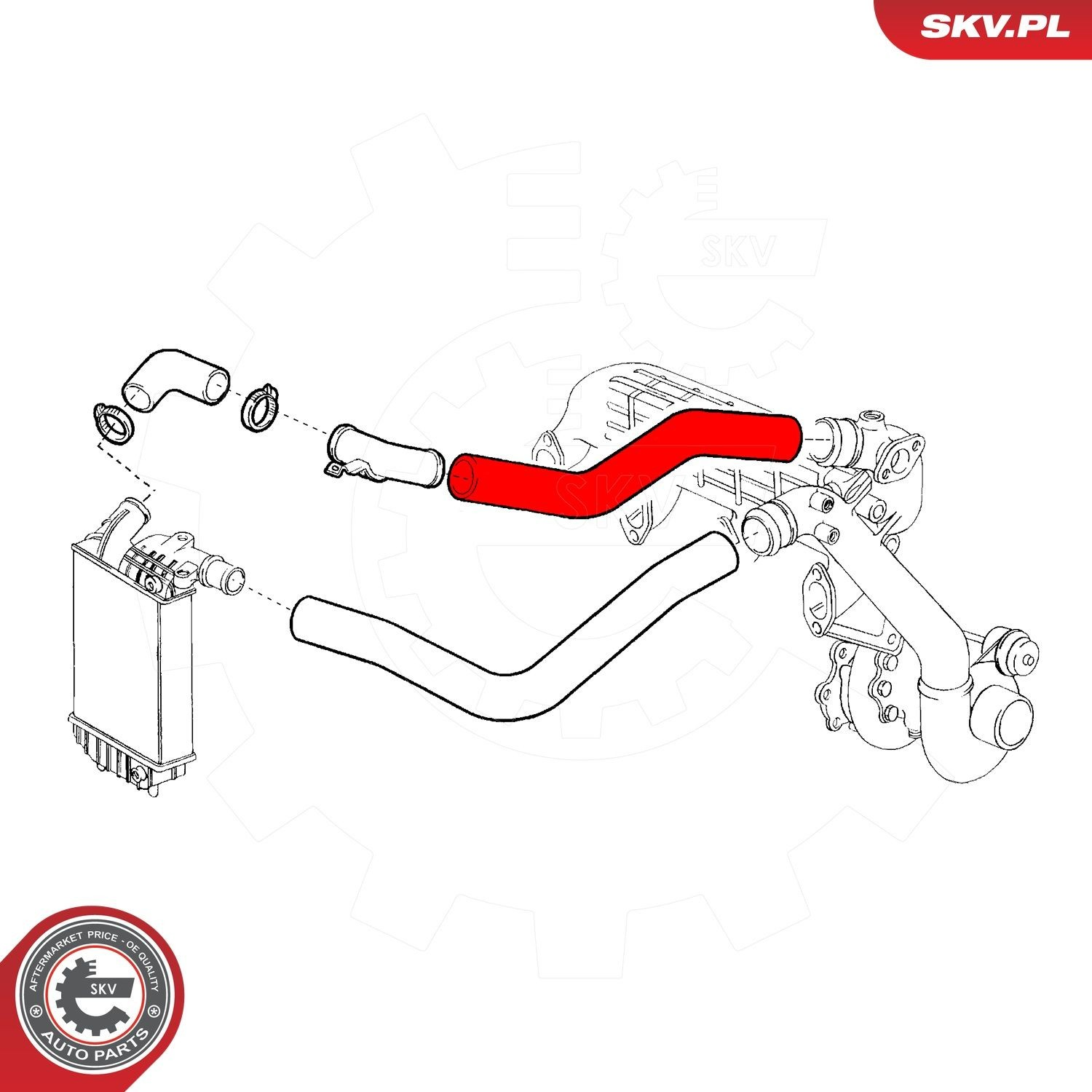 Патрубок интеркулера 24SKV567 SKV