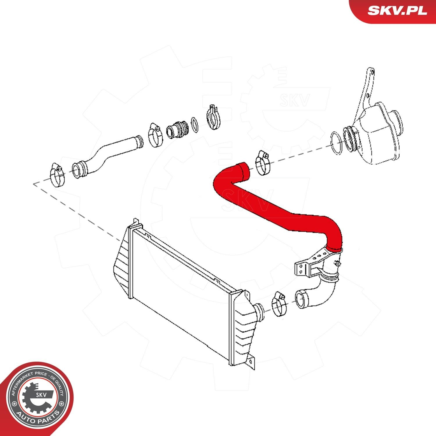 Шланг/патрубок интеркуллера SKV 24SKV738 цена, от 35.19 USD