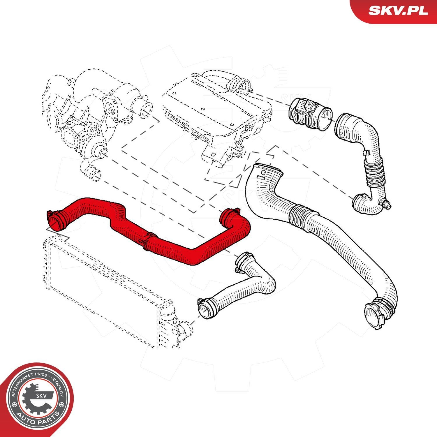 Патрубок интеркулера 24SKV742 SKV