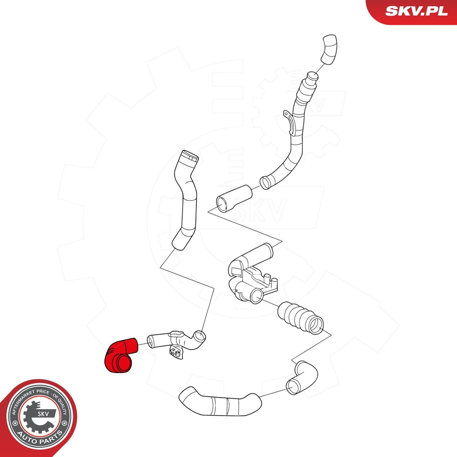 Патрубок интеркулера 24SKV747 SKV