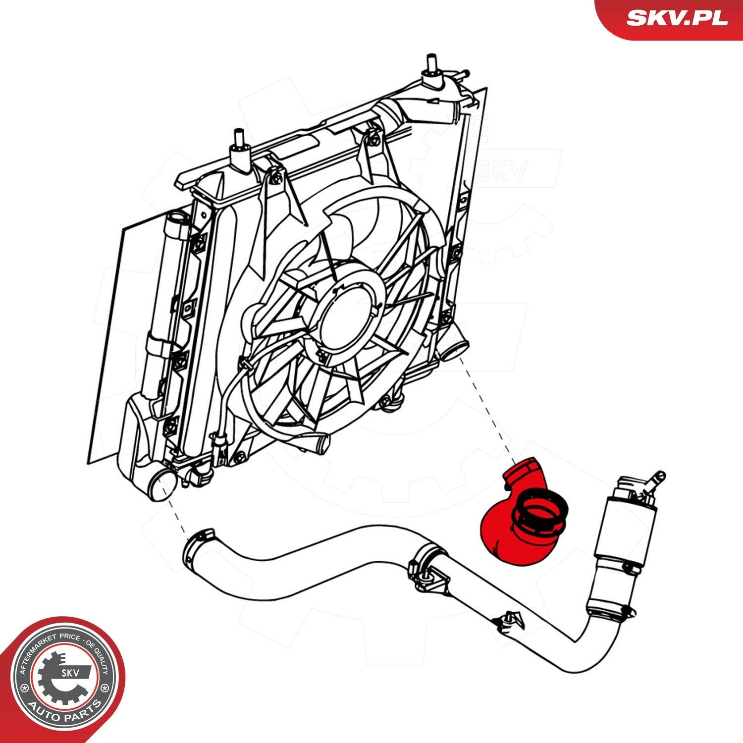 Шланг/патрубок интеркуллера SKV 24SKV939 цена, от 44.86 USD
