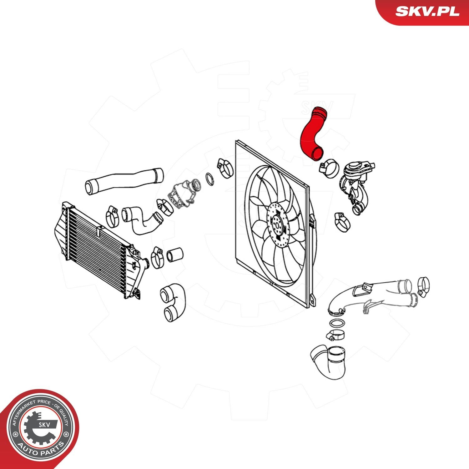 Патрубок интеркулера 24SKV944 SKV