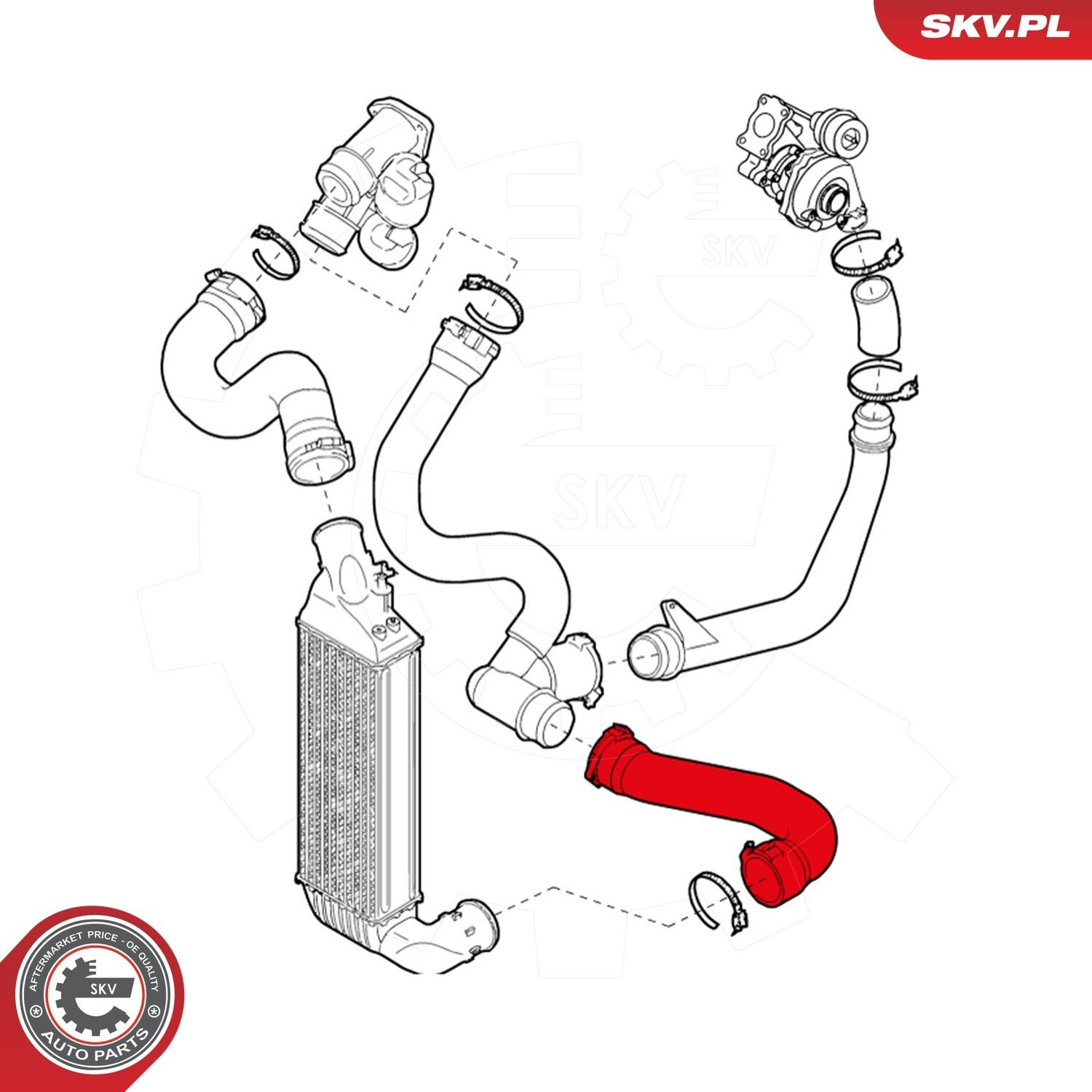 Патрубок интеркулера 24SKV945 SKV