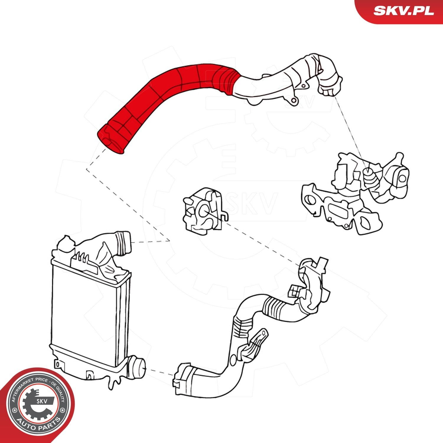 Патрубок интеркулера 24SKV959 SKV