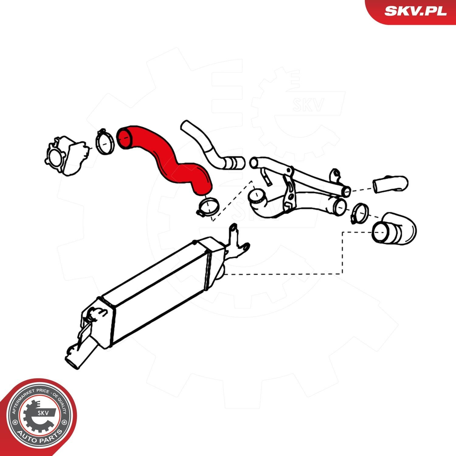 Патрубок интеркулера 24SKV966 SKV