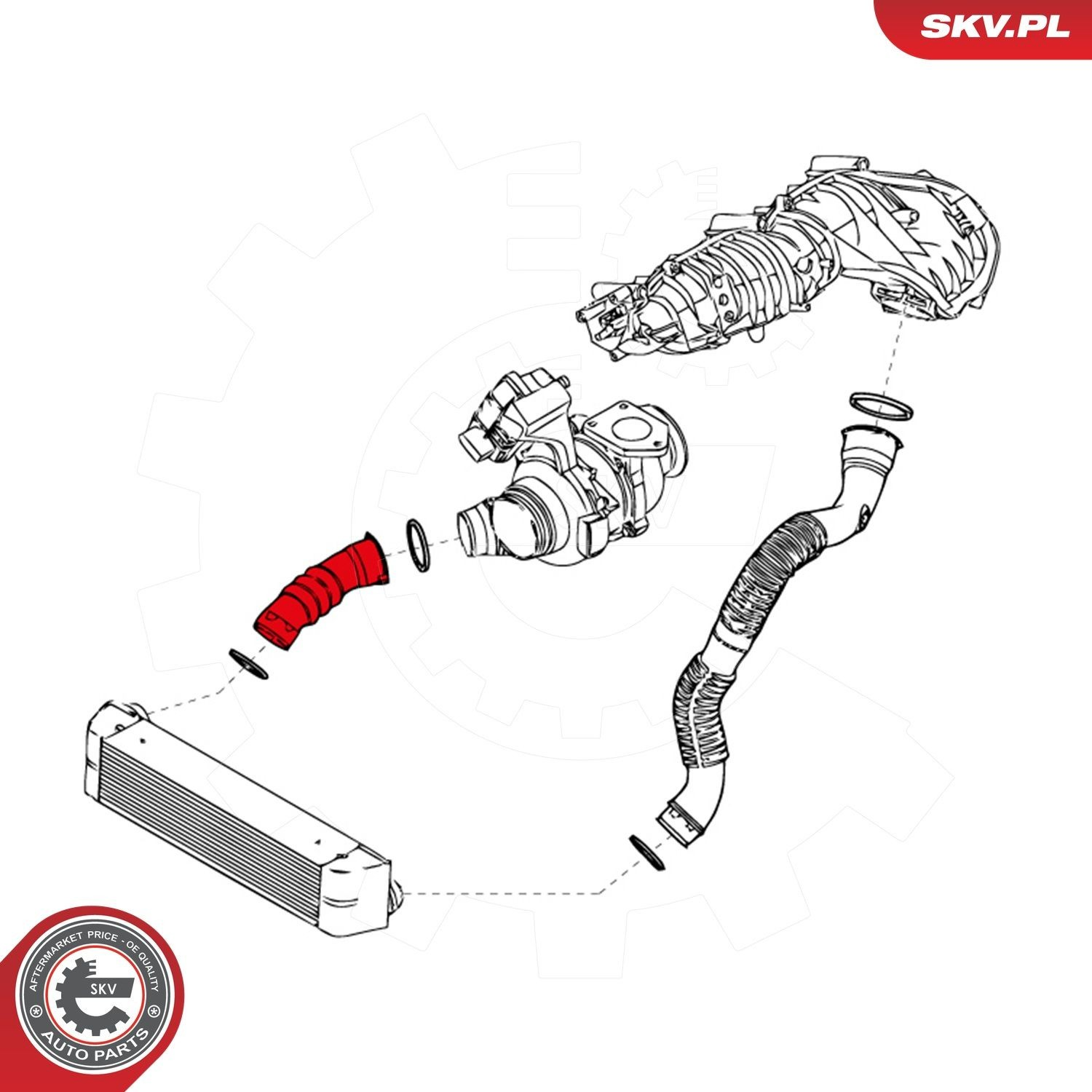 Патрубок интеркулера 24SKV984 SKV
