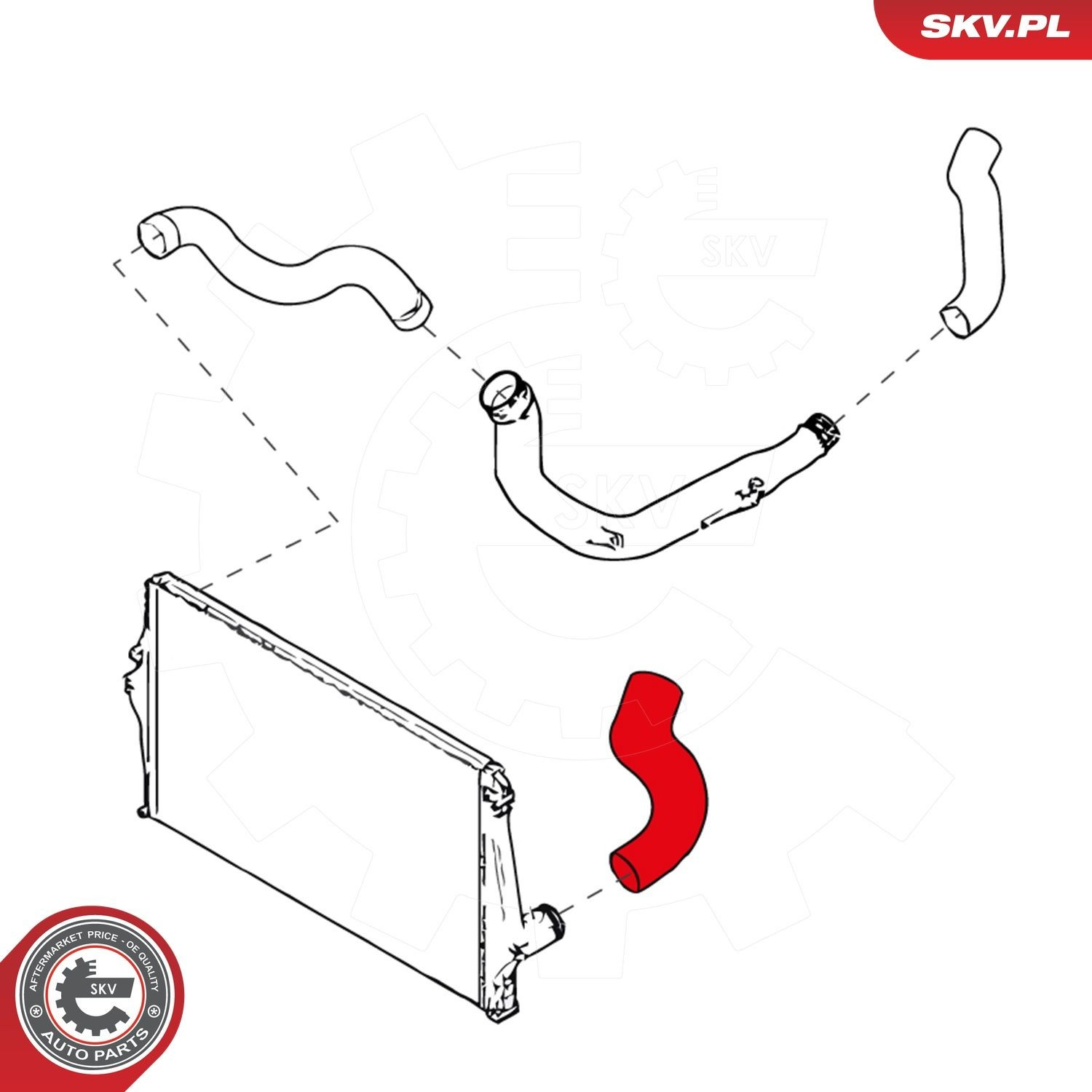 Шланг/патрубок интеркуллера SKV 24SKV999 цена, от 57.10 USD