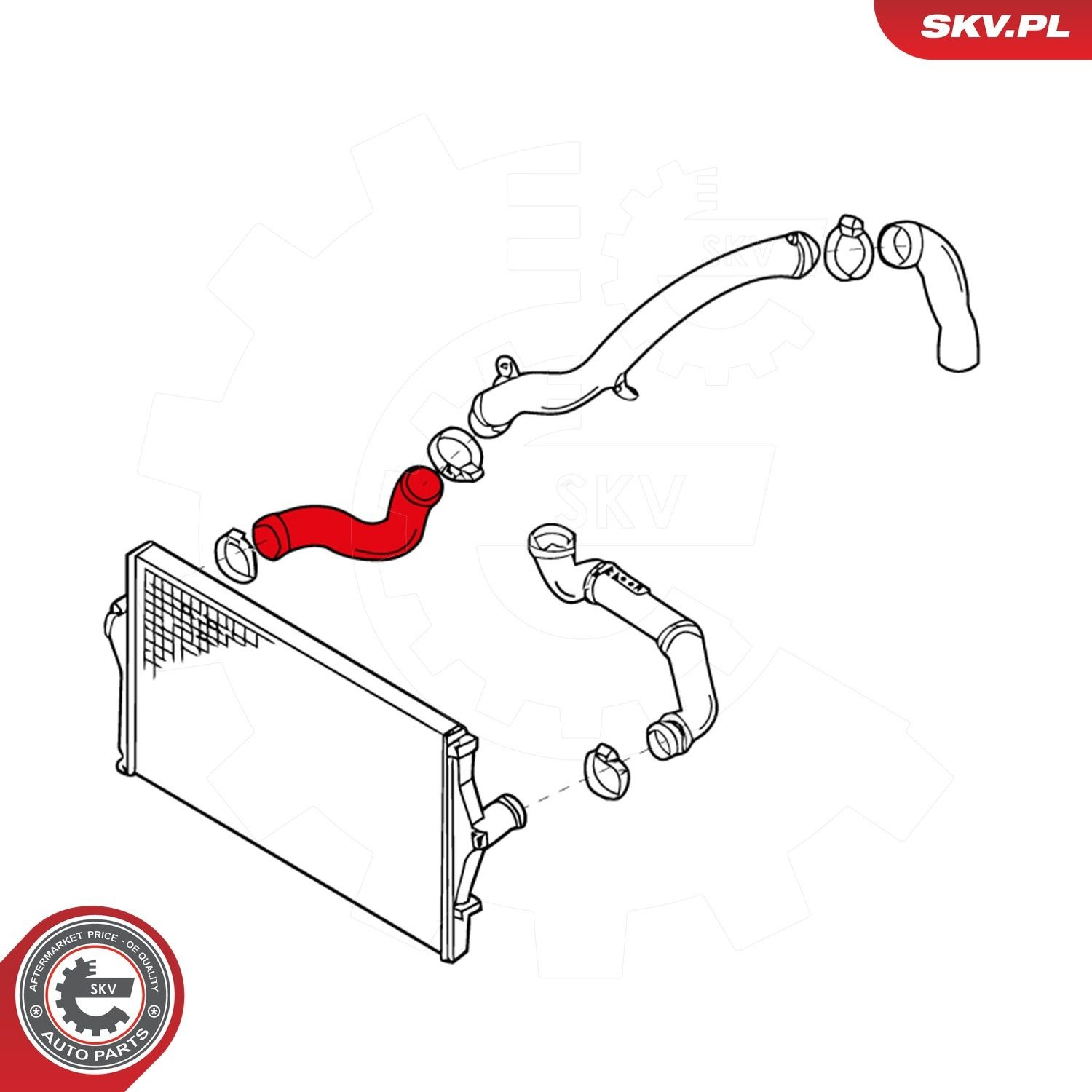 Патрубок интеркулера 43SKV053 SKV