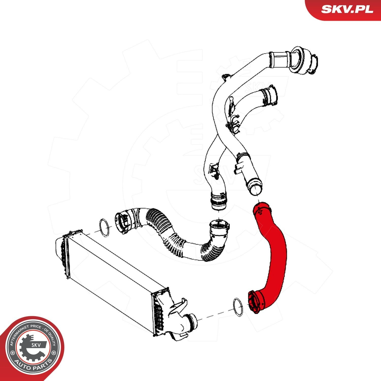 Патрубок интеркулера 43SKV128 SKV