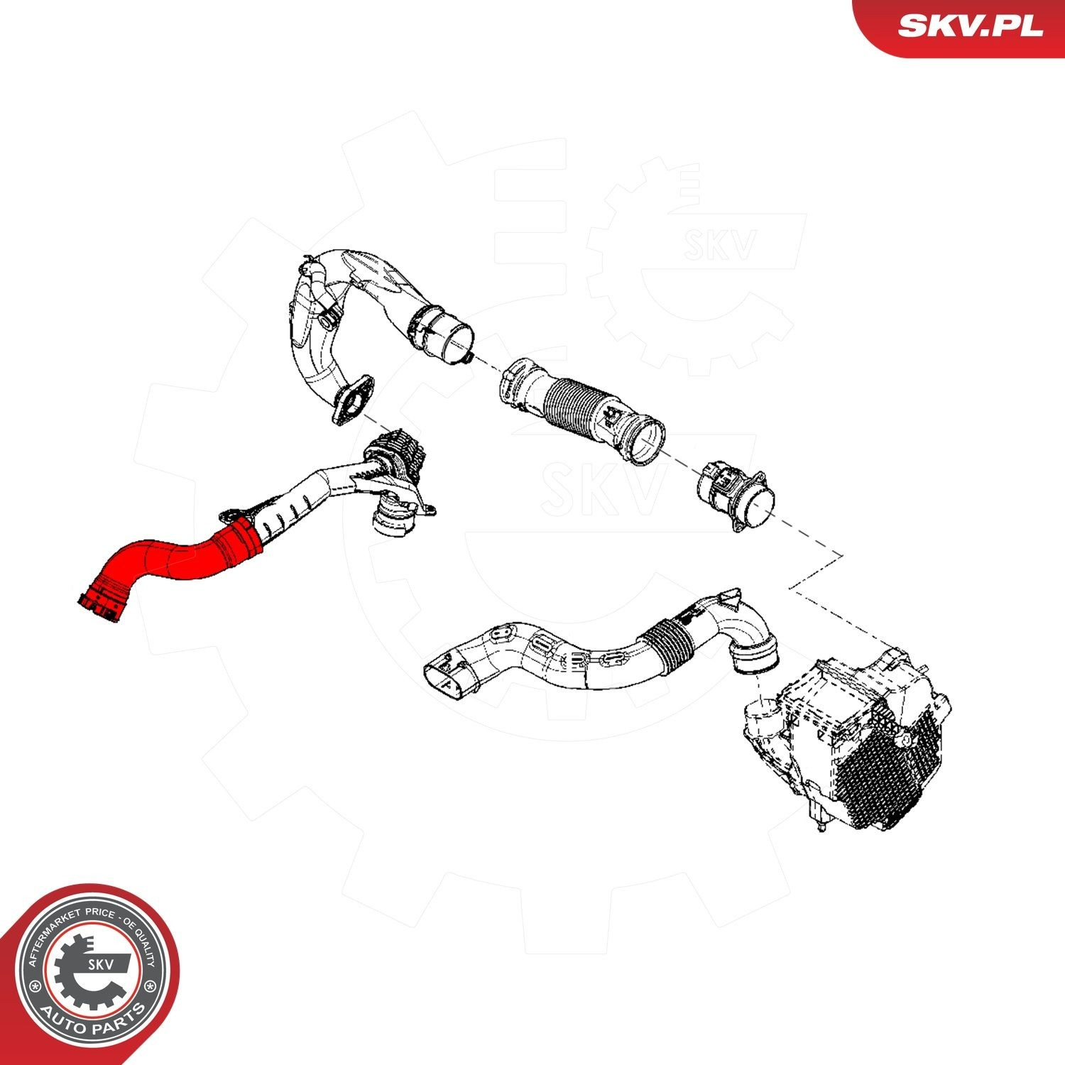 Патрубок интеркулера 43SKV136 SKV