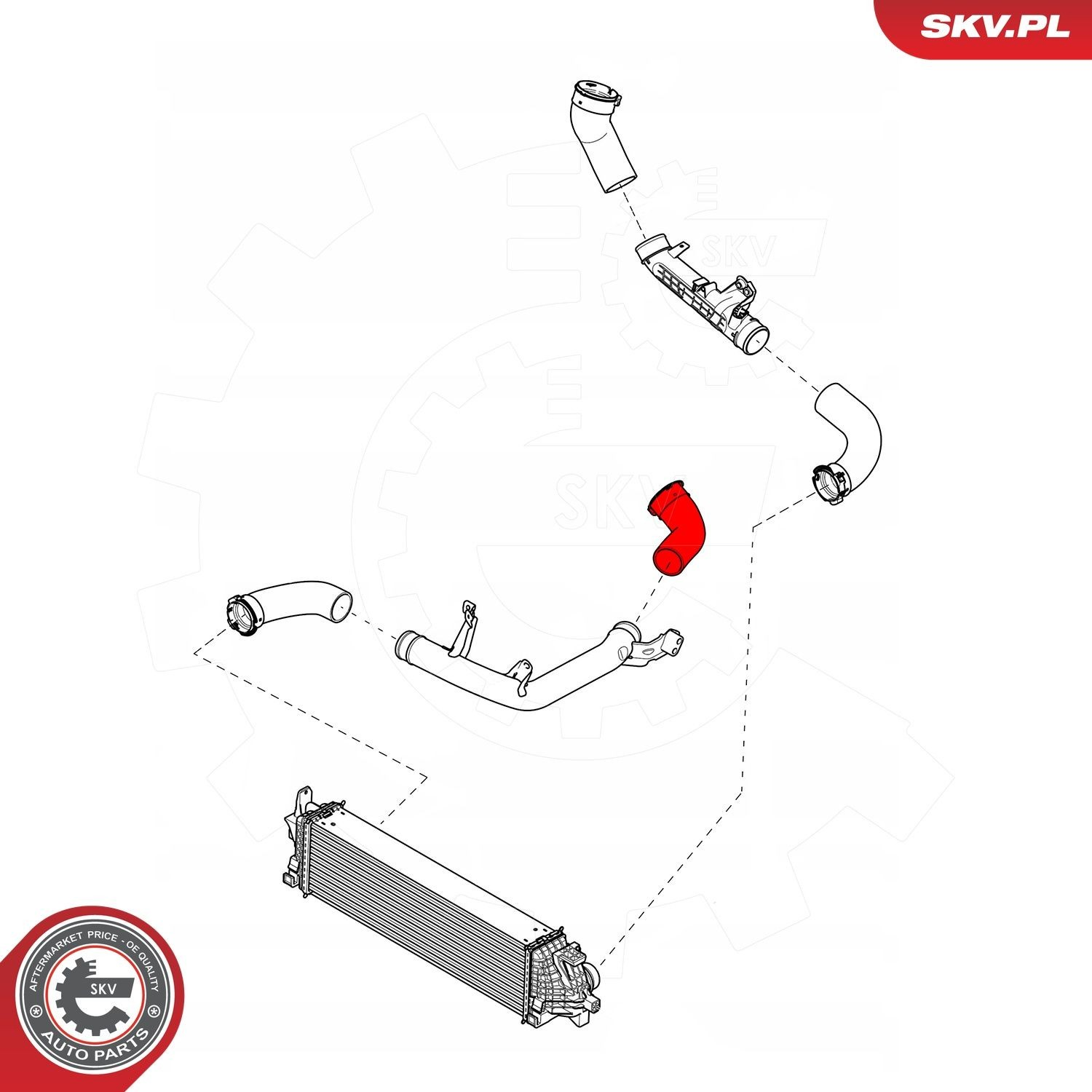 Патрубок интеркулера 43SKV149 SKV