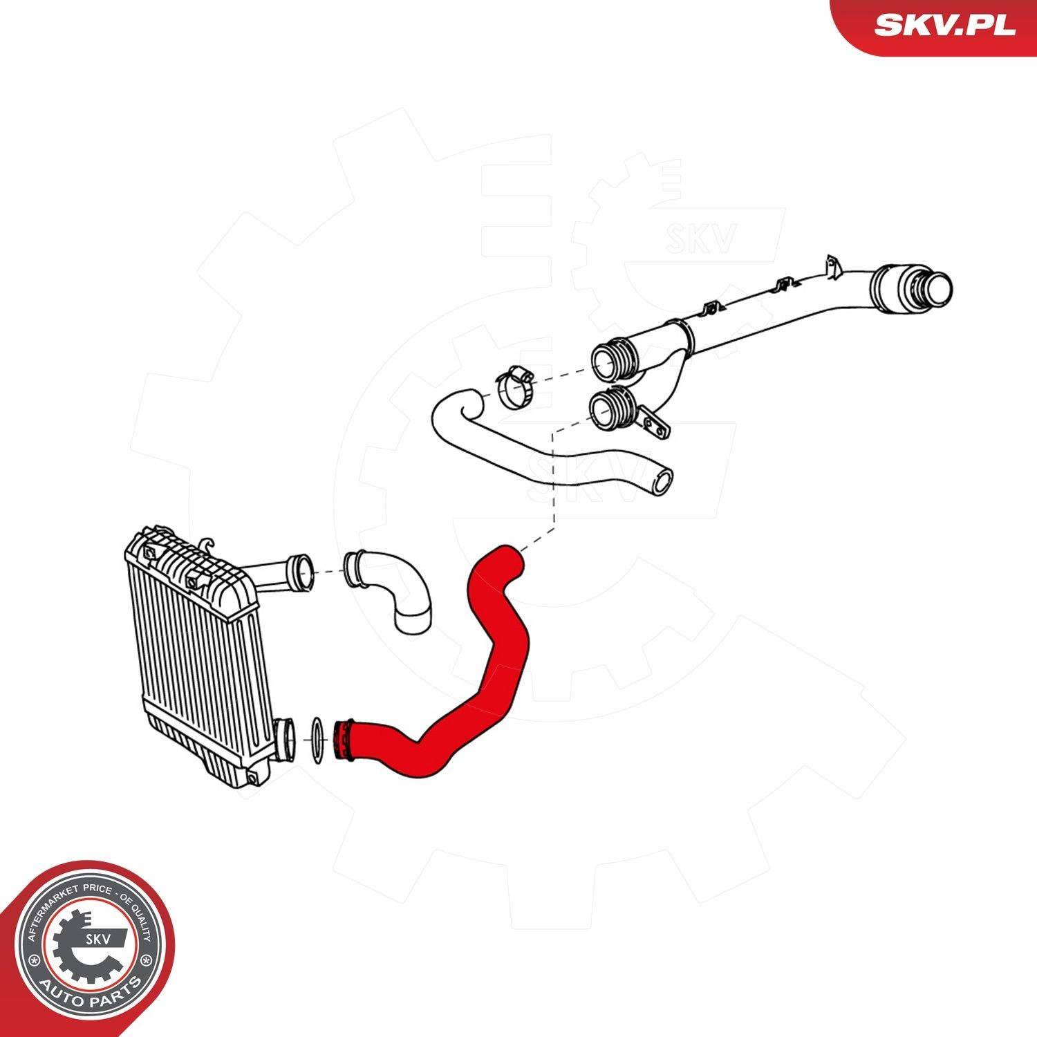 Купить 43SKV156 SKV Патрубок интеркулера