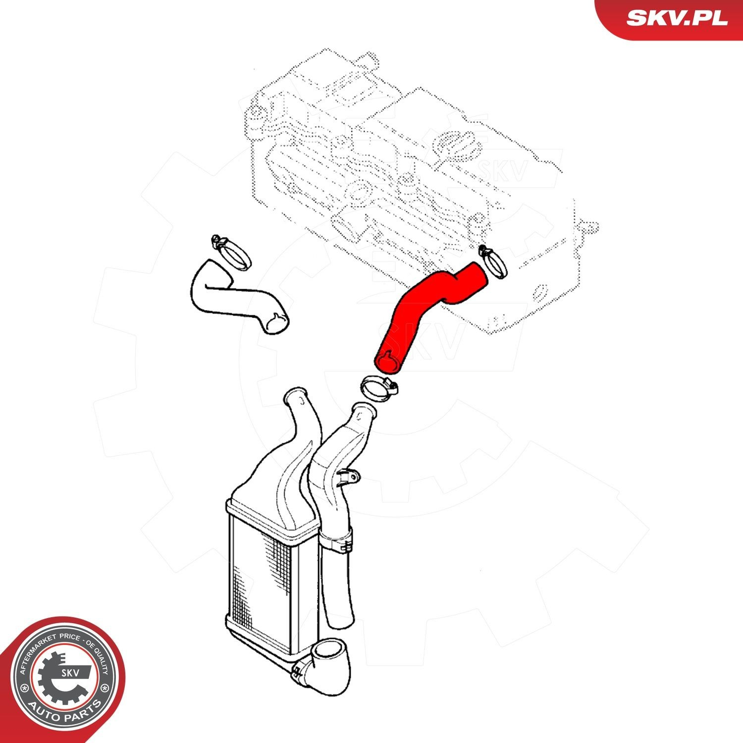 Патрубок интеркулера 43SKV201 SKV