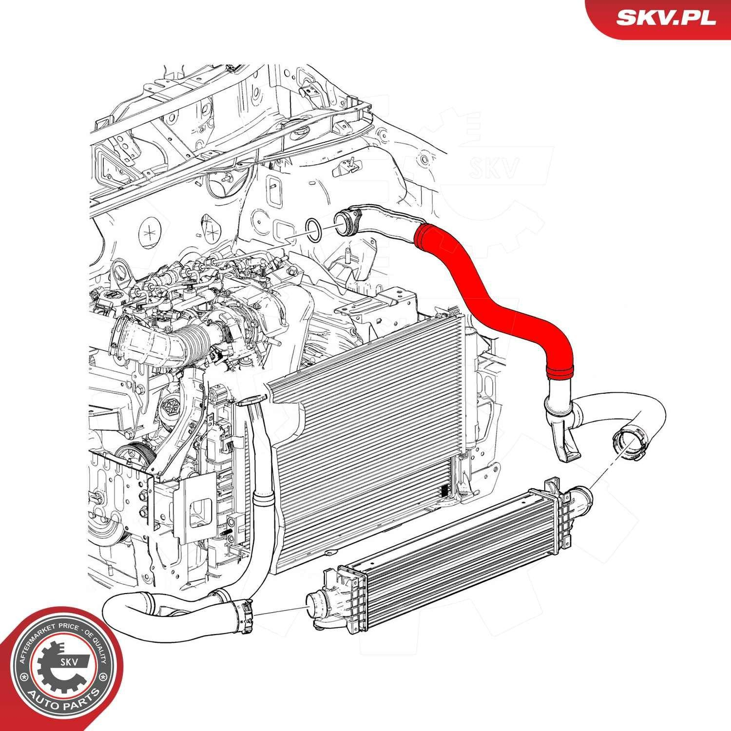 Патрубок интеркулера 43SKV257 SKV