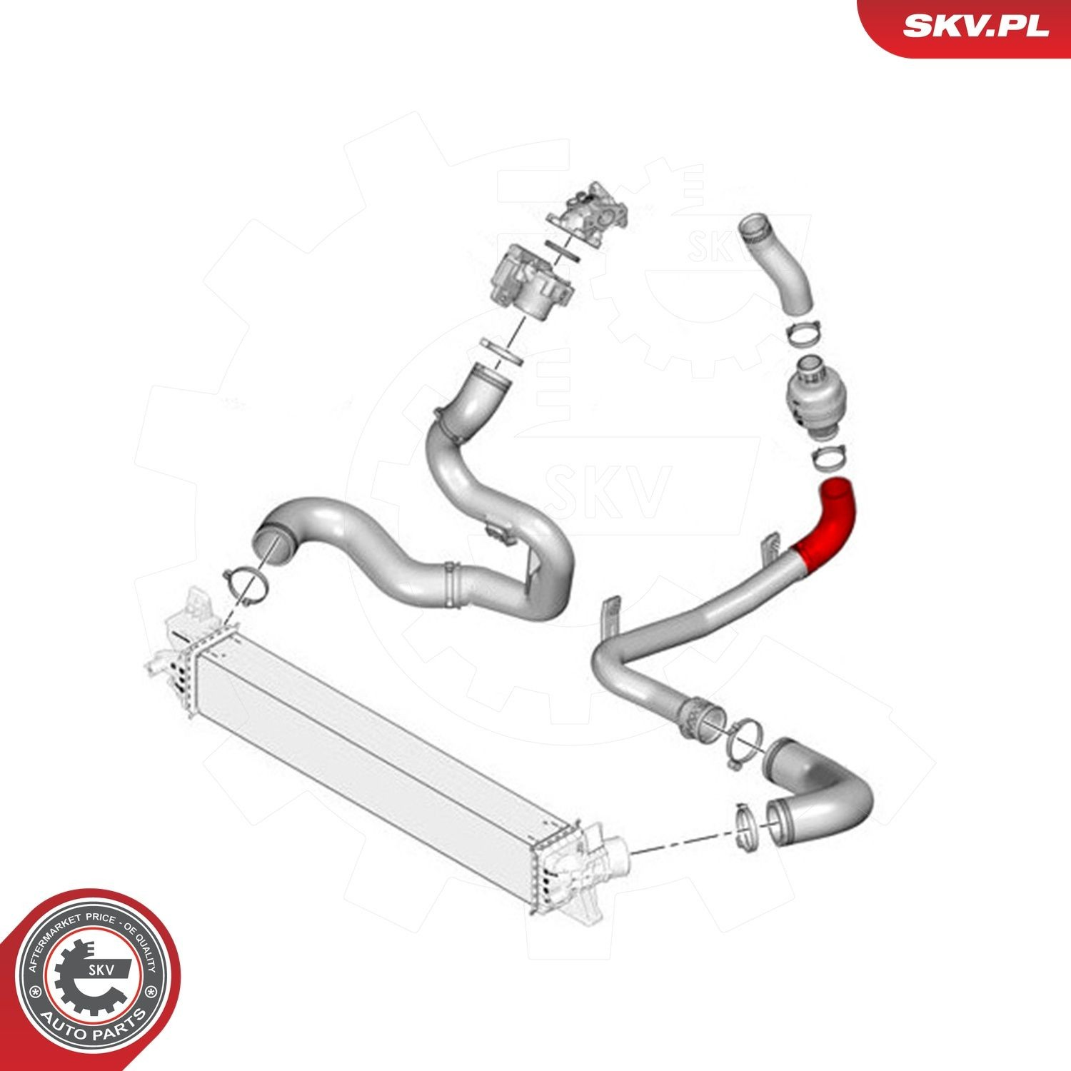 Патрубок интеркулера 43SKV279 SKV
