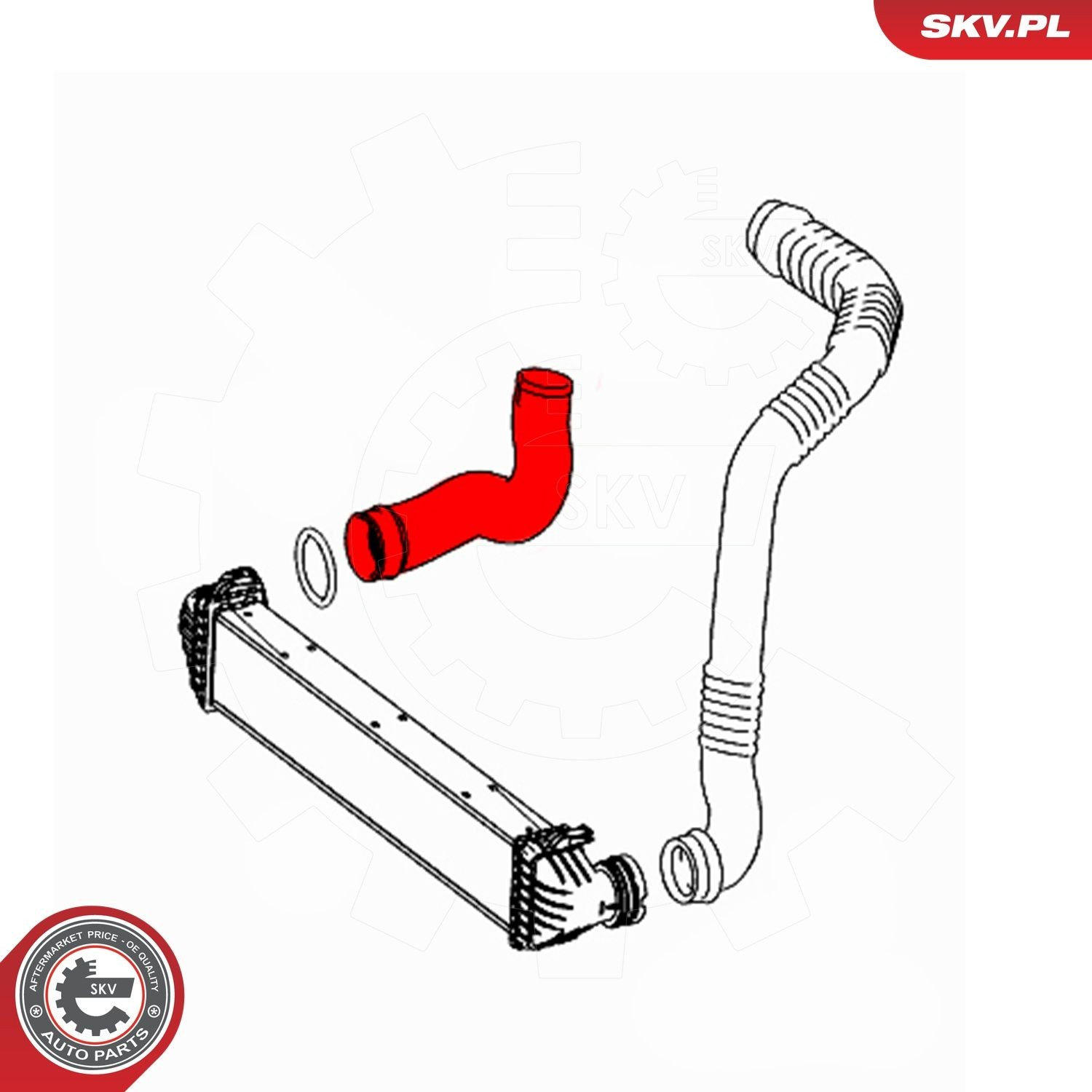Патрубок интеркулера 43SKV285 SKV