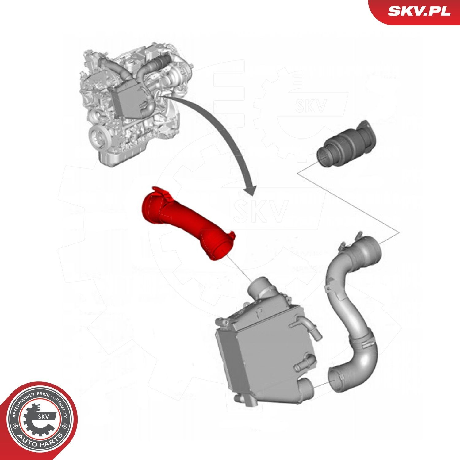 Патрубок интеркулера 43SKV315 SKV