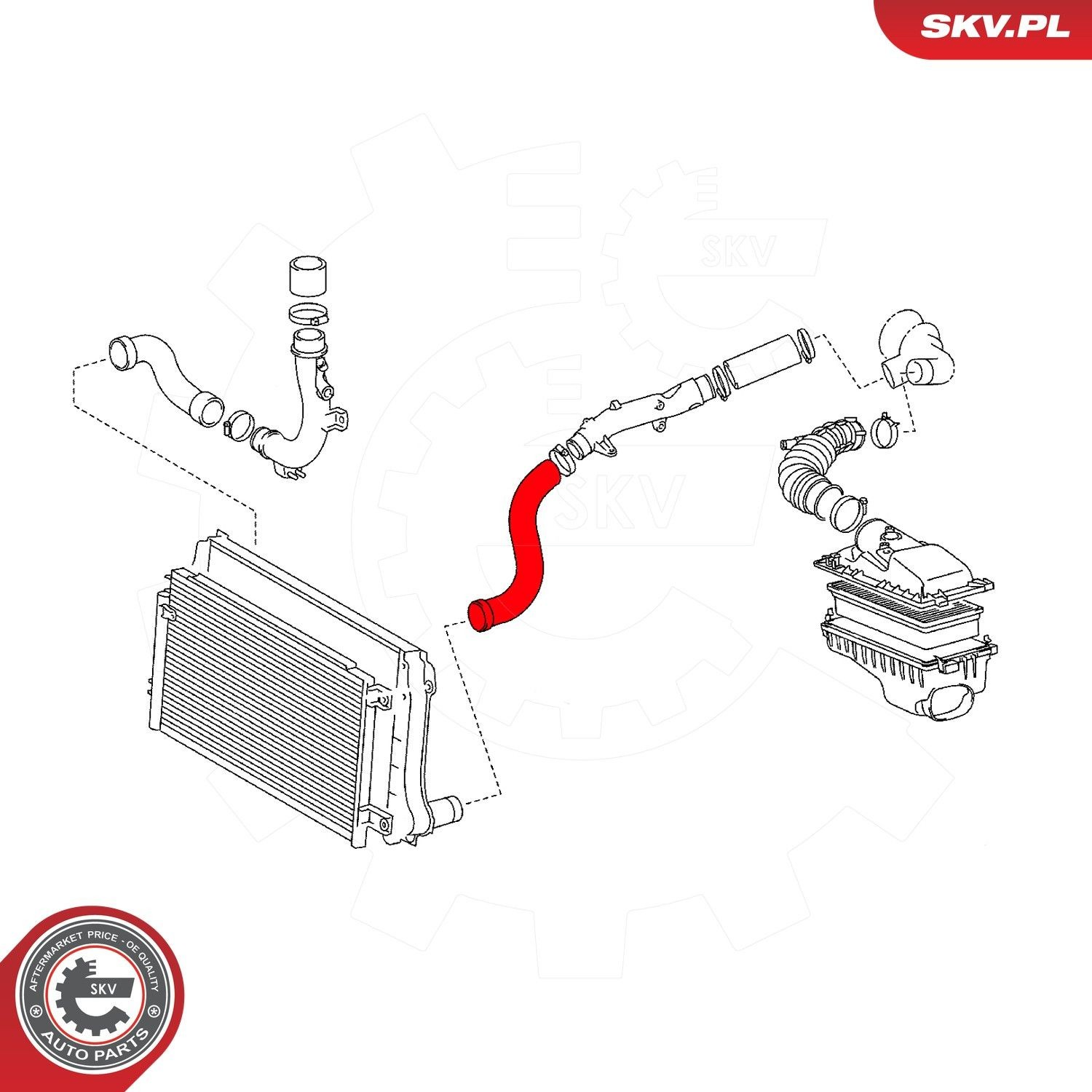 Патрубок интеркулера 43SKV340 SKV