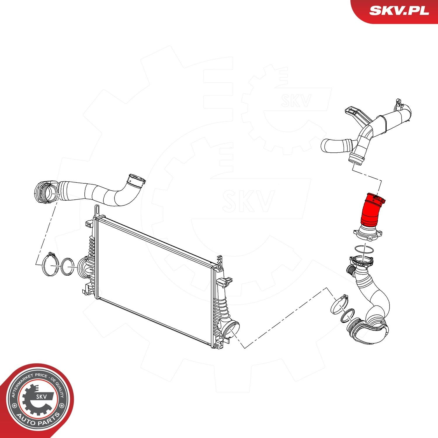 Патрубок интеркулера 43SKV383 SKV