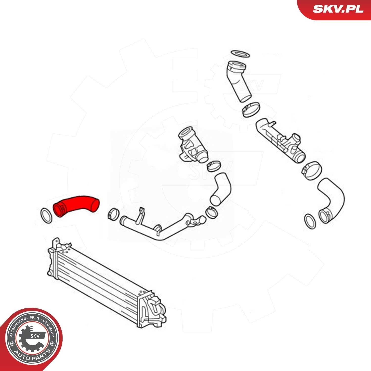 Патрубок интеркулера 43SKV406 SKV