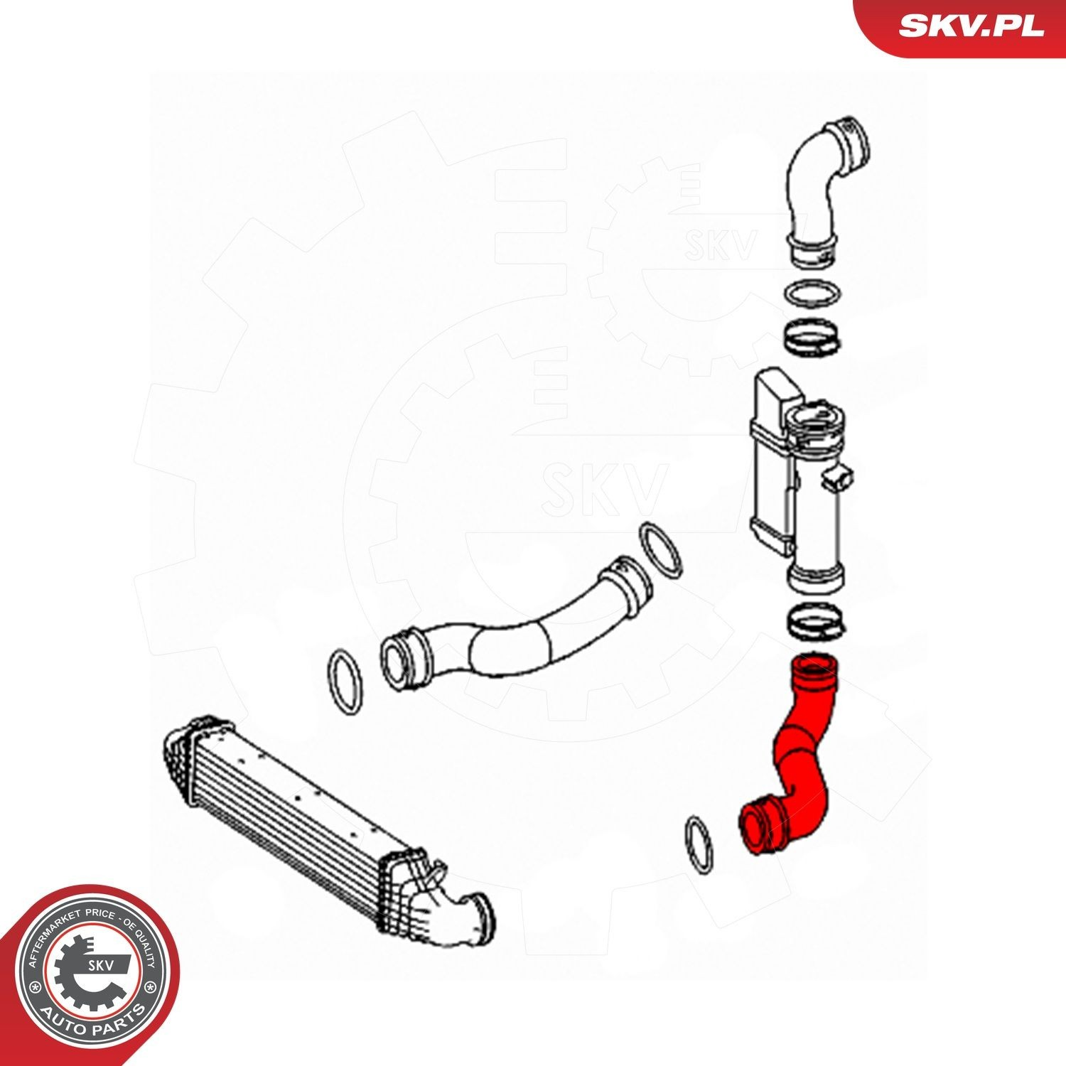 Патрубок интеркулера 43SKV416 SKV