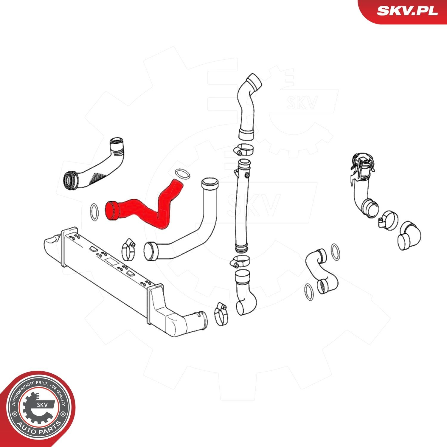 Патрубок интеркулера 43SKV434 SKV